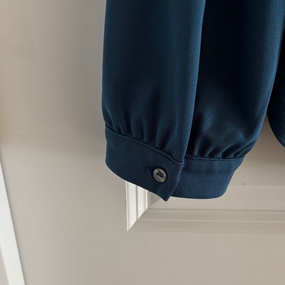 Ann Taylor Factory Teal V-Neck Blouse - Picture 6 of 6